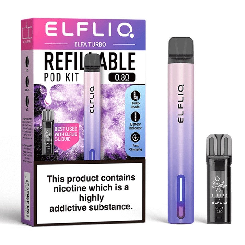elfliq elfa turbo aurora purple