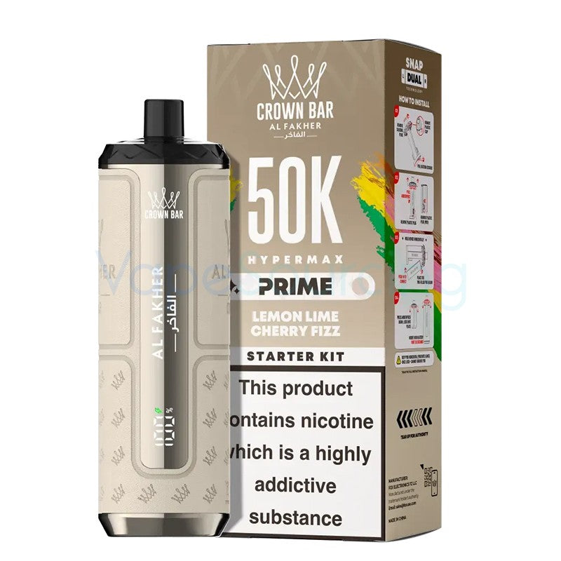 al fakher hypermax prime 50k kit lemon lime cherry fizz