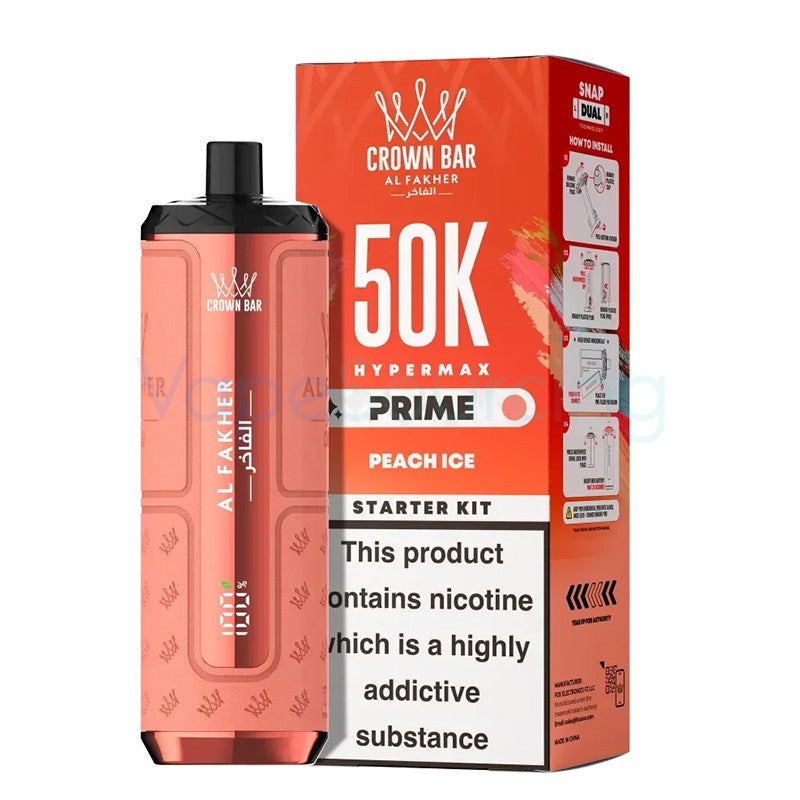 al fakher hypermax prime 50k kit peach ice