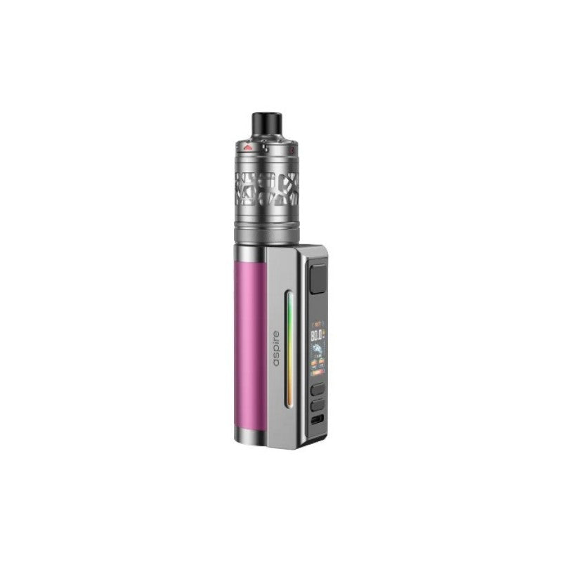 aspire zelos m80 vape kit pink and silver