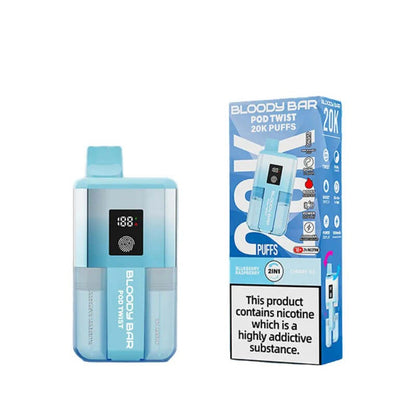bloody bar 20k pod twsit blueberry raspberry cherry ice