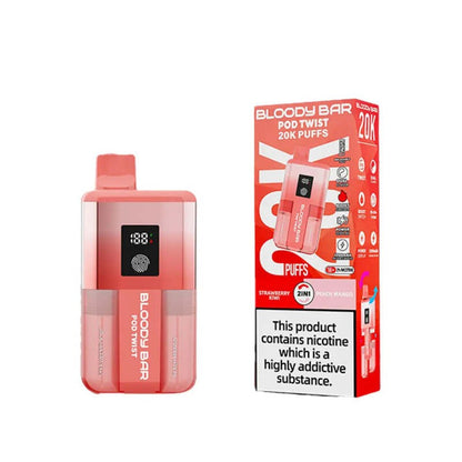 bloody bar 20k pod twsit strawberry kiwi peach mango
