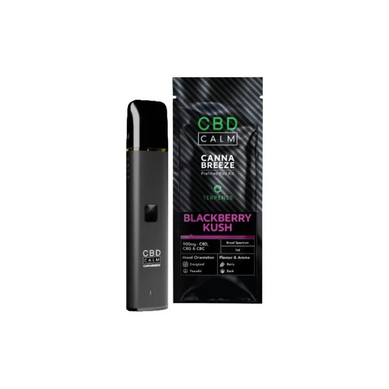 cbd calm cannabreeze prefilled kit blackberry kush