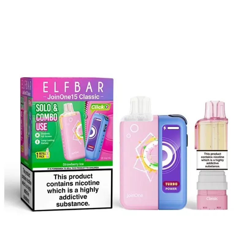 elf bar joinone 15 classic kit strawberry ice
