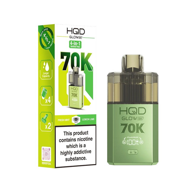 hqd glow air 70k kit fresh mint and lemon lime
