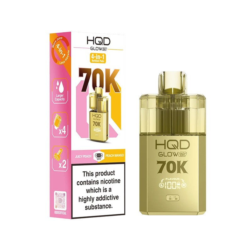 hqd glow air 70k kit juicy peach and peach mango