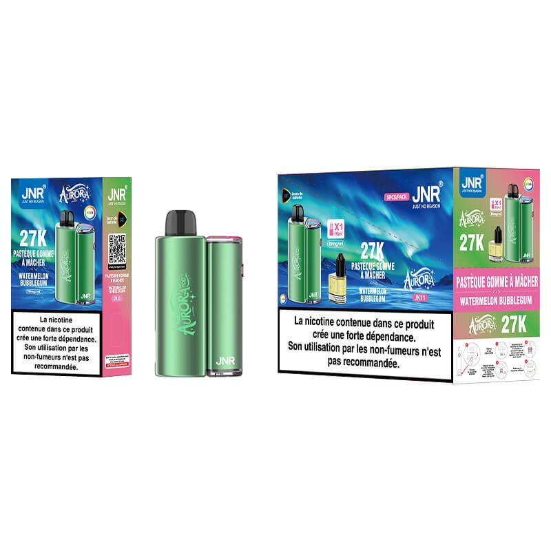 jnr aurora 27k prefilled kit watermelon bubblegum