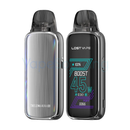 lost vape thelema aura 45 kit iron silver