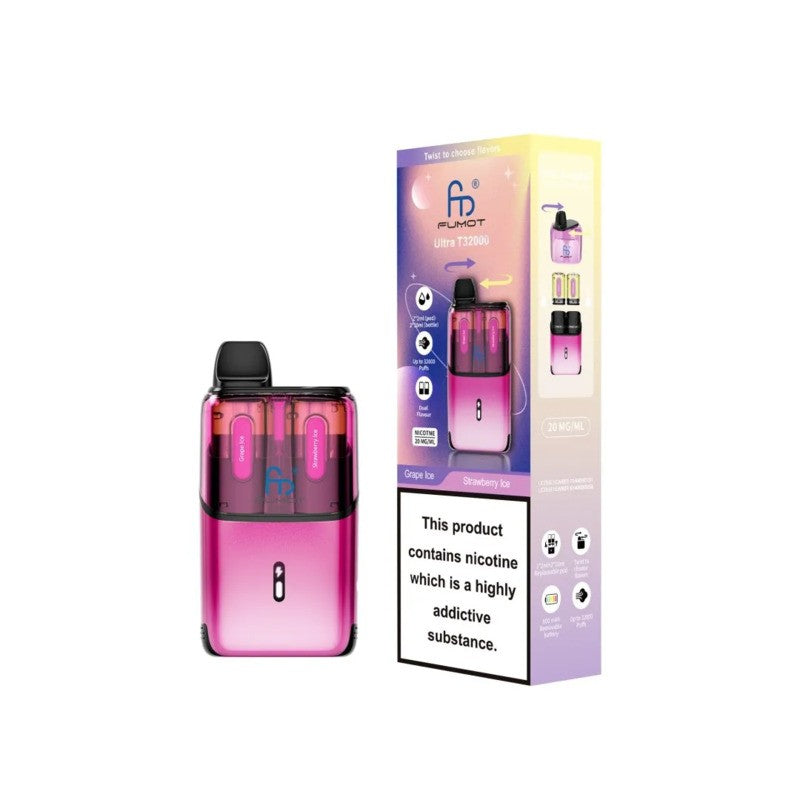 randm fumot t32000 ultra vape grape ice strawberry ice