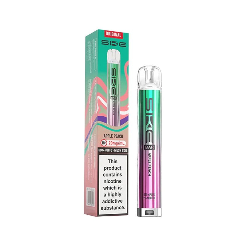 ske bar 600 prefilled kit apple peach