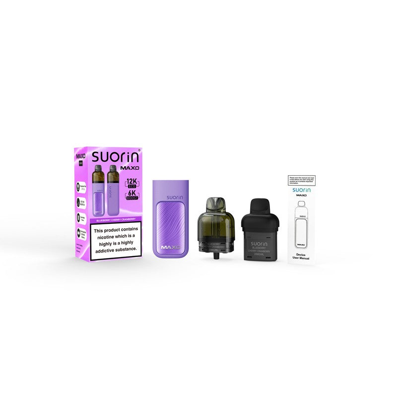 suorin maxo 12k kit blueberry cherry cranberry