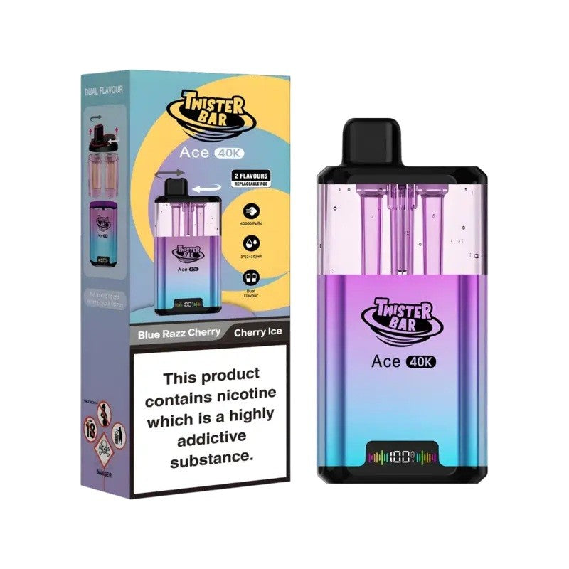 twister bar ace 40k kit blue razz cherry cherry ice