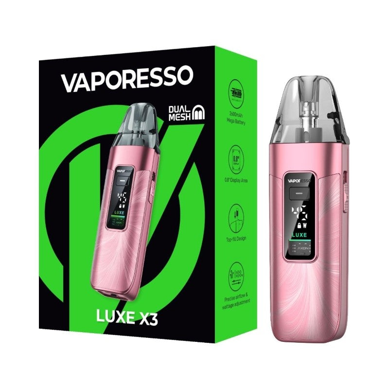vaporesso luxe x3 pod kit sheer pink